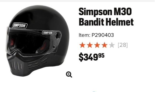 심슨 고스트 밴디트 헬멧 직구(simpson ghost  bandit helmet)