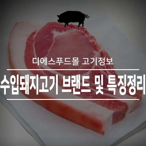  [디에스푸드몰 고기정보]수입돼지고기 브랜드 및 특징정리