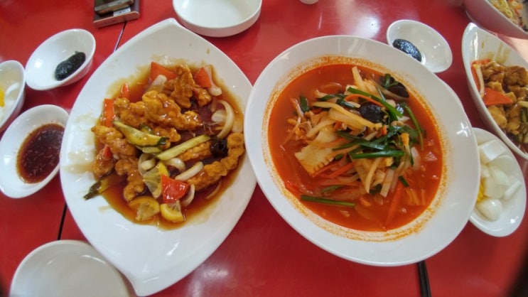  [경북상주맛집]상주 중화요리 맛집 만당 찹쌀탕수육과 짬뽕 세트 먹으러 갔는데 일반탕수육과 짬뽕 세트를 먹고 왔어요