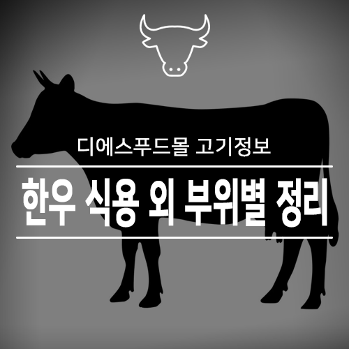  [디에스푸드몰 고기정보] 한우 식용 외 부위별 정리