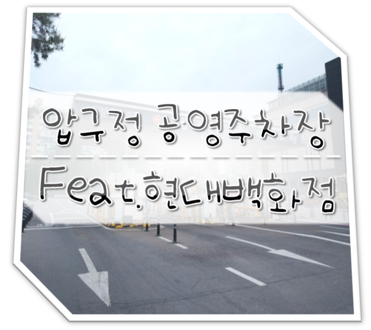  압구정 공영주차장 Feat.압구정 현대백화점 주차