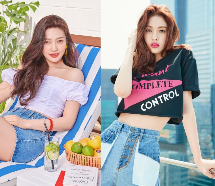  레드벨벳 조이 에스쁘아 메이크업 vs 전소미 시세이도 메이크업 화보
