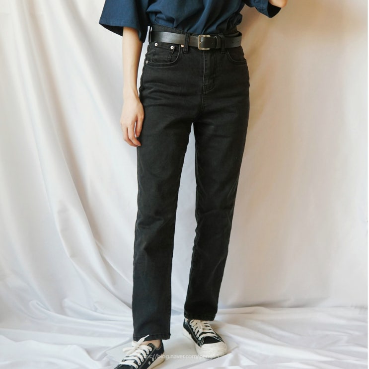  예쁜 청바지 추천! 미스틱던 세미하이웨이스트 블랙스트레이트진