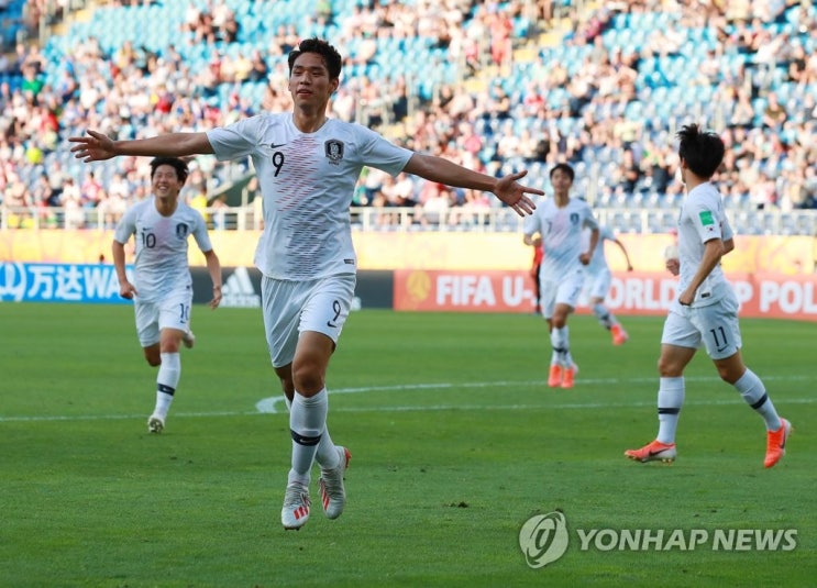 [U-20 월드컵]'오세훈 결승골' 한국, 일본 꺾고 6년 만에 8강 점프