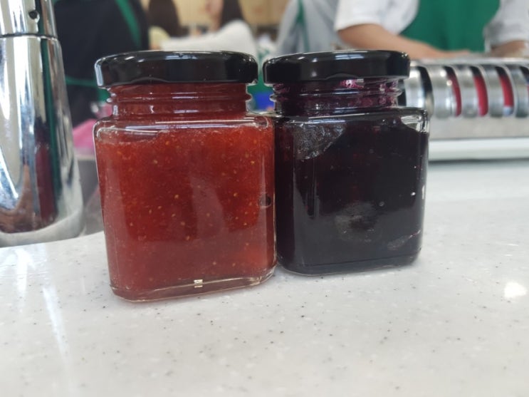  딸기,블루베리사과 잼만들기