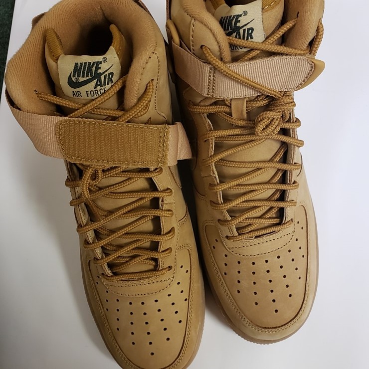  된장포스!!!! 나이키 Nike Air Force 1 High 브라운 하이탑 남자스니커즈
