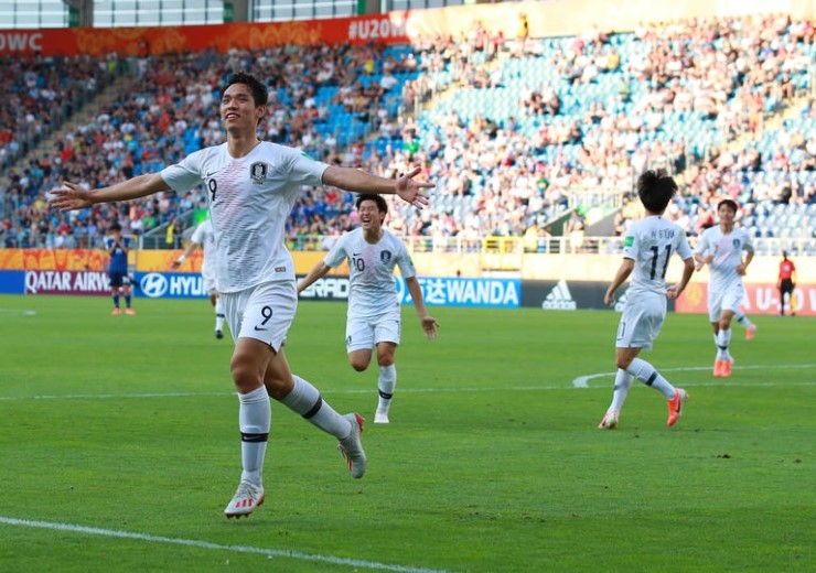 한국, 일본 잡고 U-20 월드컵 8강 진출