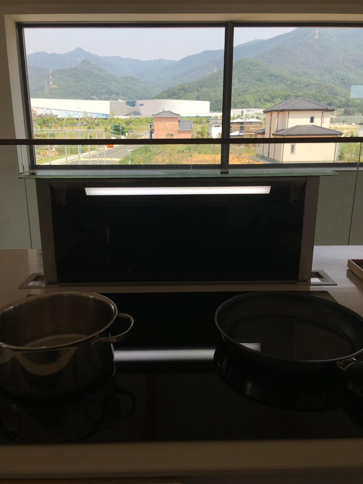  [월드인덕션] Elica adagio 다운드래프트 후드와 Electrolux ehd8740 인피니티 퓨어 와이드 인덕션 대구 단독 주택 구매대행 설치 후기