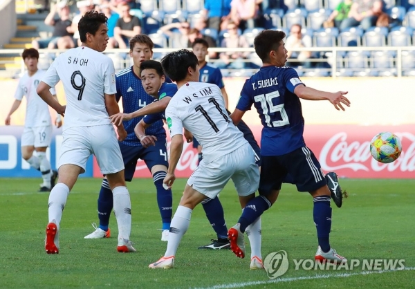 [U20 축구] 대한민국-일본, 오세훈의 결승골로 한일전 1-0 승리, 8강 진출