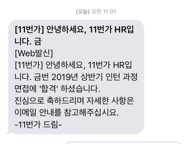  11번가 인턴 서류/인적성 SKCT/면접 합격 후기