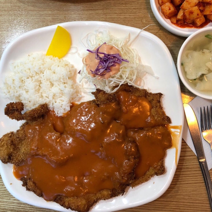  부산 만덕 맛집 / 수제비가 서비스로 나오는, 대박터진돈까스