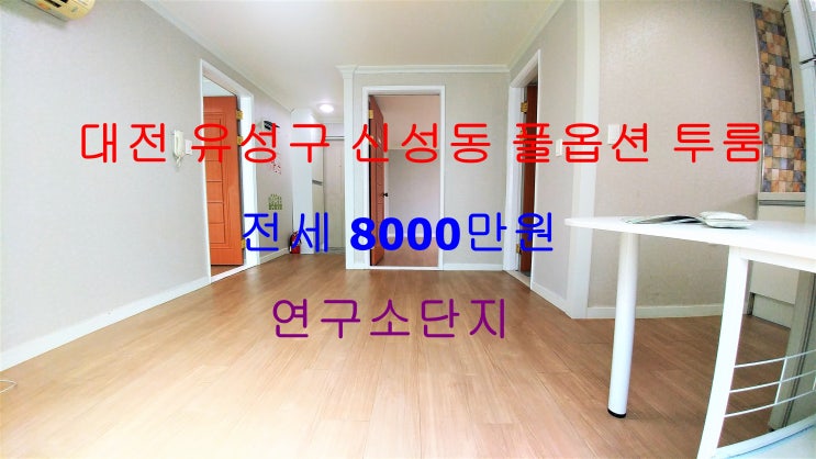  (대전 유성구 신성동) 연구소단지에 있는 풀옵션 투룸 전세 매물이에요 ^^