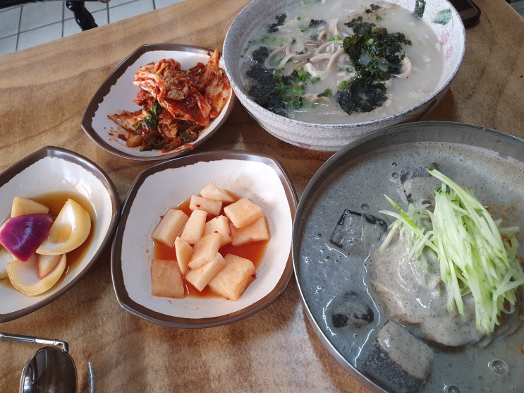 두맹이골목맛집 돈물국수 꿩메밀국수와 검은콩국수 재방문기