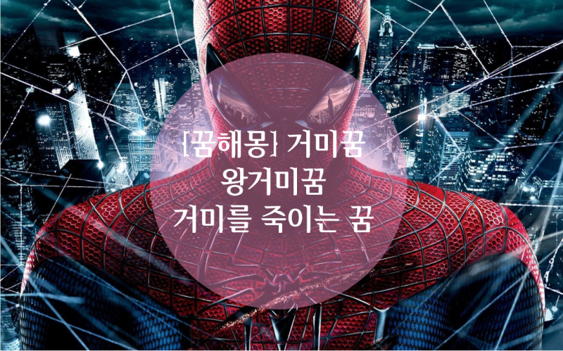 [꿈해몽] 거미꿈, 왕거미꿈, 거미를 죽이는 꿈, 물리는 꿈