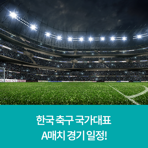 한국축구 국가대표 A매치 경기 일정!