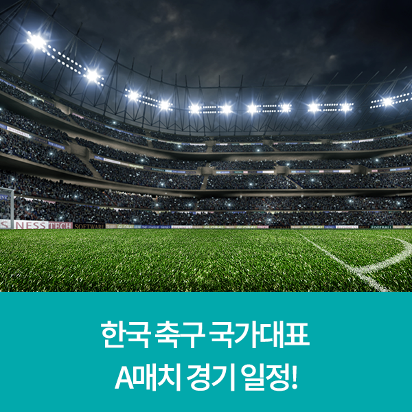  한국축구 국가대표 A매치 경기 일정!