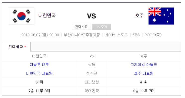  축구 국가대표 평가전