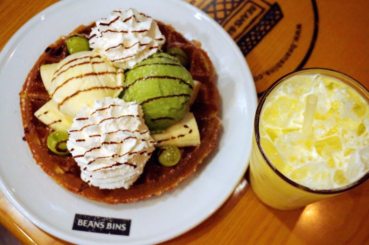  분당 율동공원카페 와플 맛집 빈스빈스 율동점 하겐다즈 아이스크림 와플