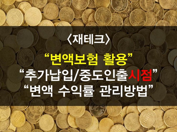  변액보험관련-추가납입시점,중도인출시점,변액수익률관리방법,변액연금추천,장기투자