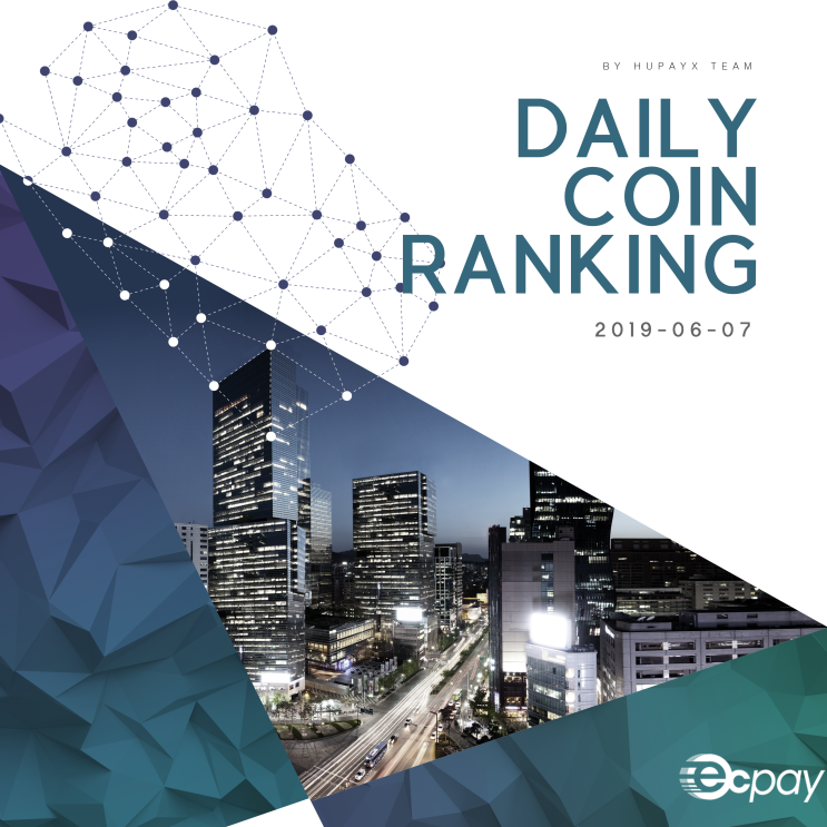  2019년 6월 7일 코인랭킹 (최대 상승 코인 & 최대 하락 코인)