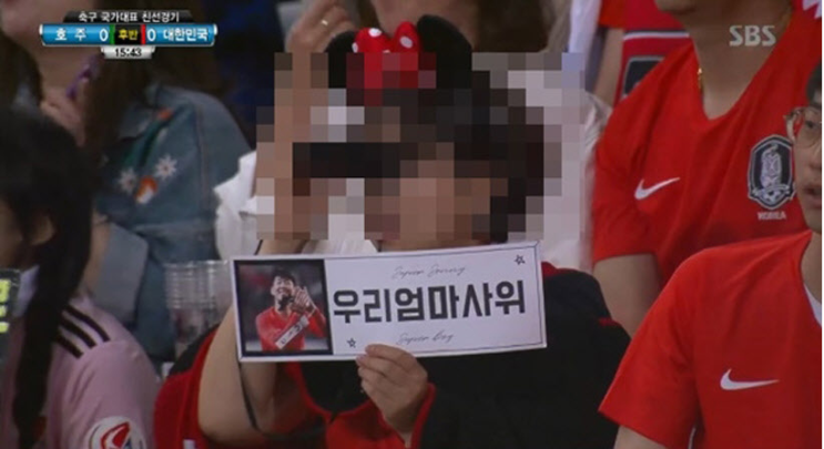 손흥민 엄마 사위 응원 피켓 눈길 배성재 이런 주장 전국적으로 많다 손흥민 엄마 사위 응원 피켓 눈길 배성재 이런 주장 전국적으로 많다