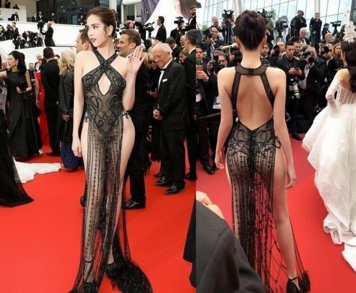  (칸 국제영화제에서 과도한 노출) ‘노출 드레스로 처벌 위기’  베트남 모델 응옥찐,  수위가 어떻길래?
