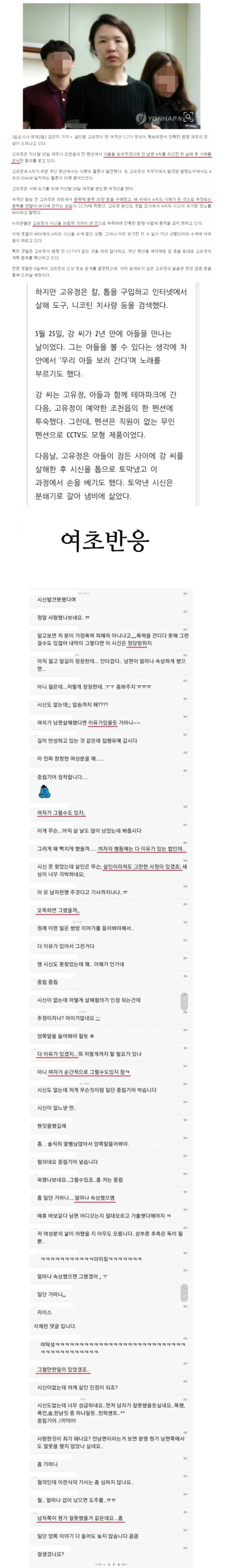  제주 전 남편 살해사건 여초 반응.зпг