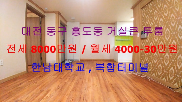  (대전 동구 홍도동) 복합터미널, 한남대학교 인근에 있는 엄청 큰 투룸이에요 ^^