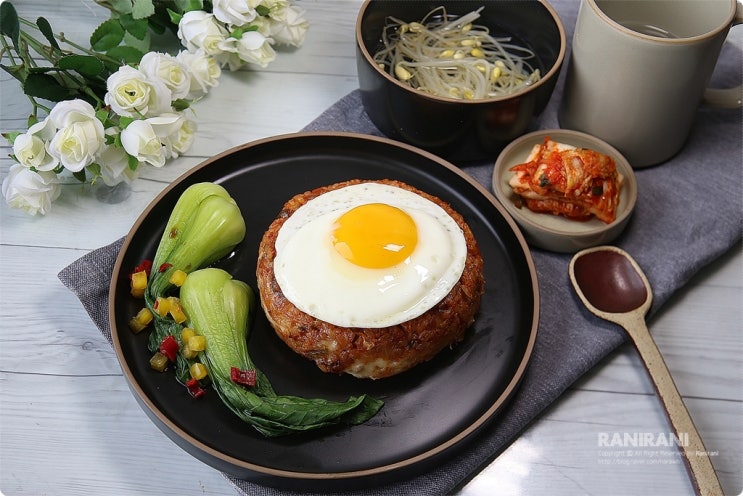 젠한국 투웨이 브런치접시에 담아본 피오 김치밥 브런치 레시피