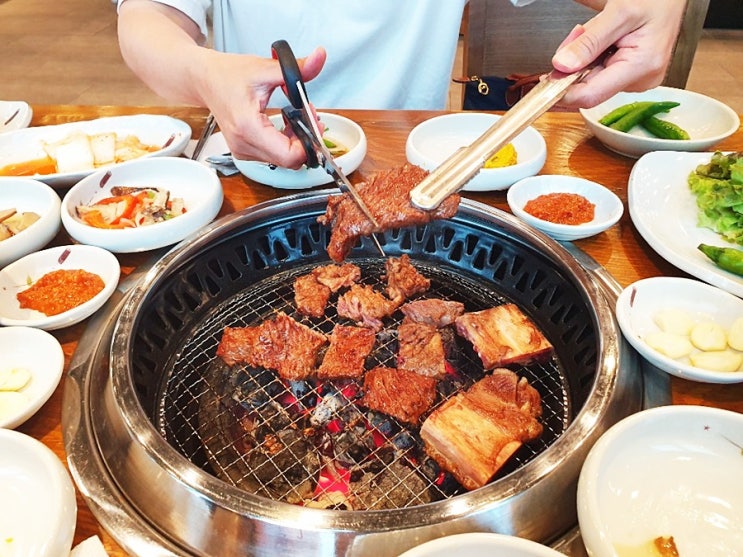  장암역 맛집 우리나라 숯불갈비 국밥 갈비탕 가오리무침 냉면 다 먹었다