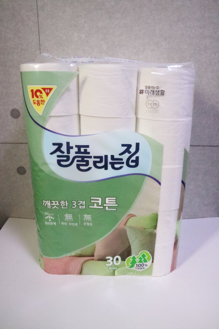  두루마리휴지 <잘 풀리는 집> 3겹에 형광물질 없어서 안심되는