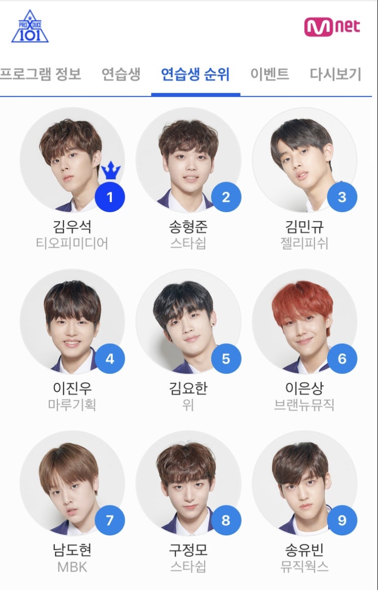  [프로듀스 x101] 프듀순위 & 당신은 국프님이 되셨나요?