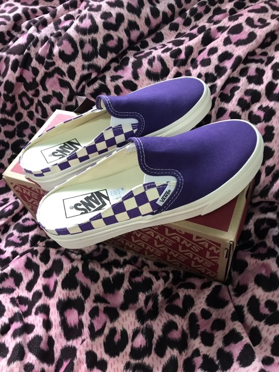 * 반스 체커보드 슬립온 뮬 퍼플 구입 :) / Classic Slip-on Mule_Purple / FLVN951U44 사이즈 팁 !!!! 