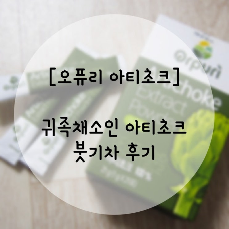  [오퓨리] 스페인의 건강비결 아티초크로 건강관리해요. 해독차. 붓기차
