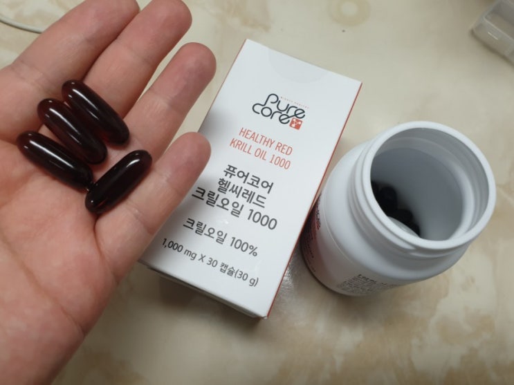  100% 남극산 크릴 오일 / 퓨어 코어 헬씨레드 크릴오일 1000