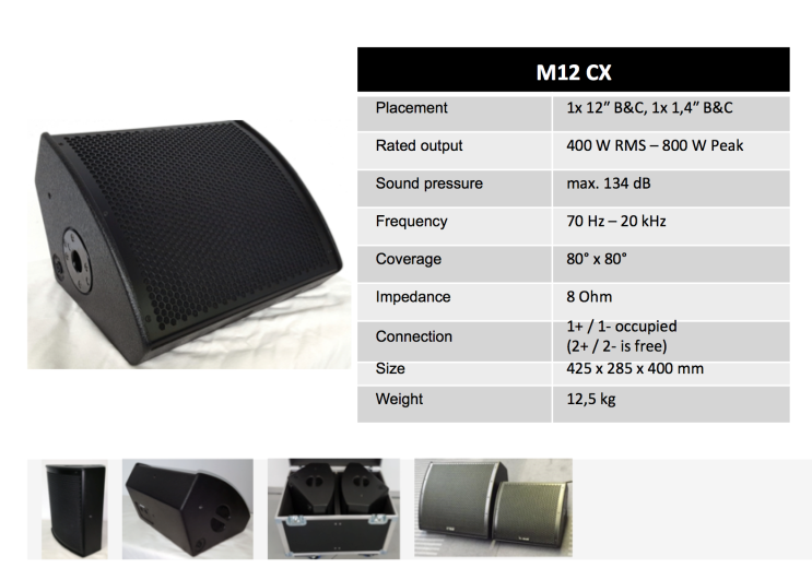 PL-Audio Monitor Speaker M12CX.