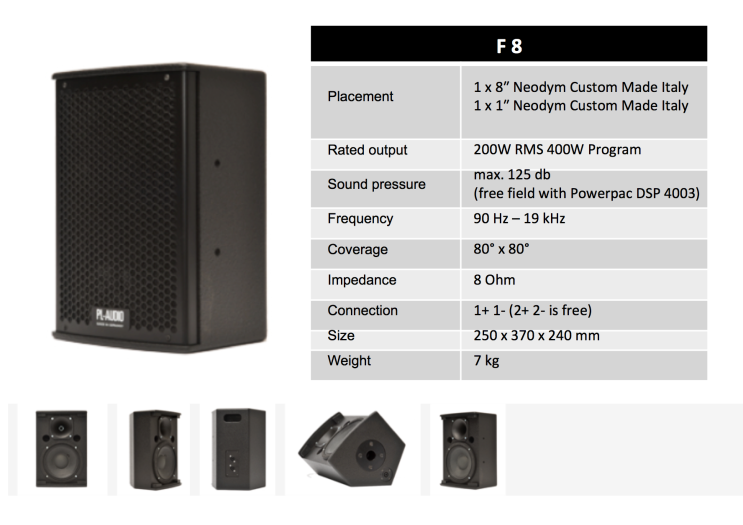 PL-Audio Main Speaker F8