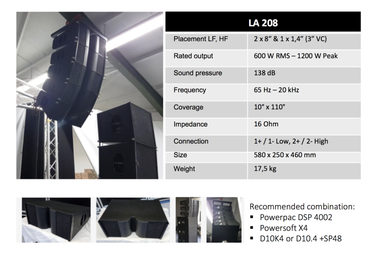 PL-Audio Main Speaker_Line Array LA208