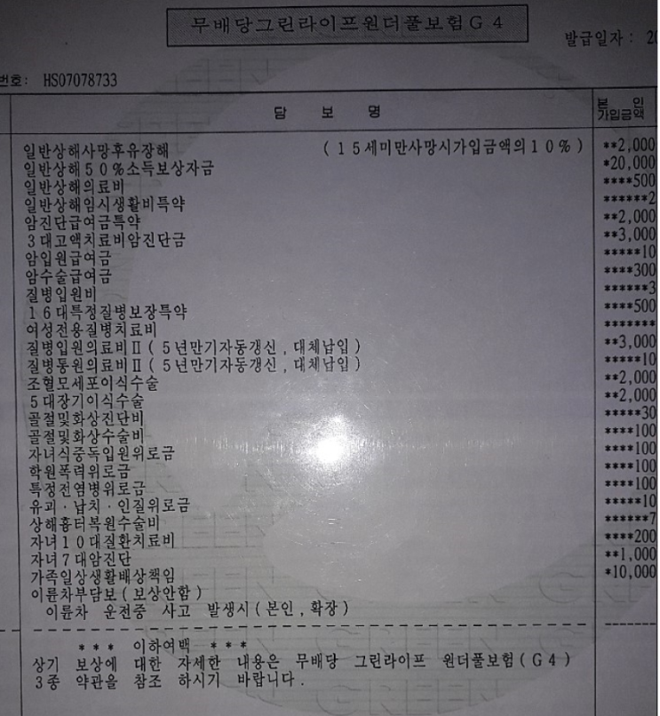  15세 아이 성인보험으로 가입해야 될까요. (기존보험: 그린라이프원더풀보험)