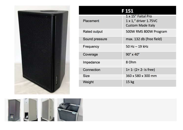 PL-Audio Main Speaker F151