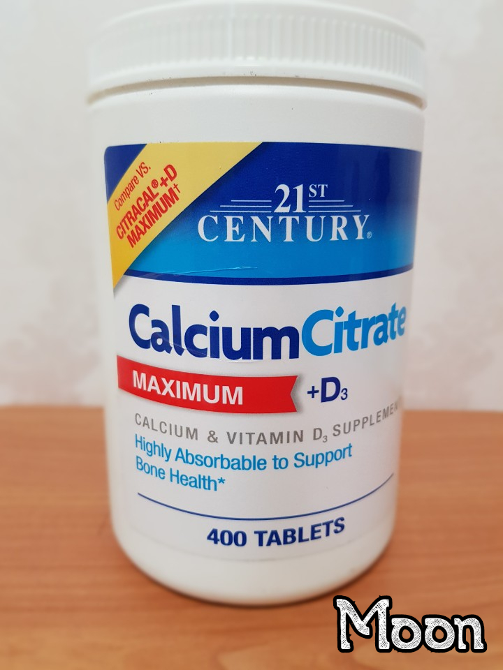 [21센추리] 구연산 칼슘 + 비타민D3 (Calcium Citrate + Vitamin D3), 400 태블릿