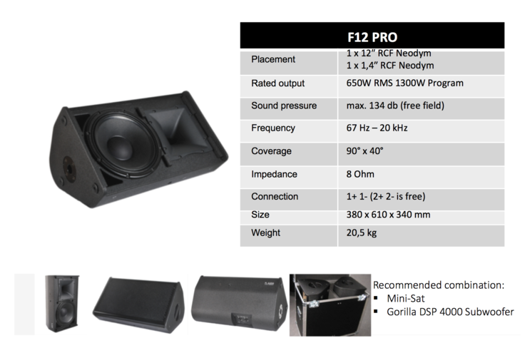 PL-Audio Main Speaker F12PRO