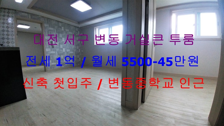  (대전 서구 변동) 변동중학교 인근에 있는 거실큰 투룸 ~ (옵션도 넣어드려요^^)