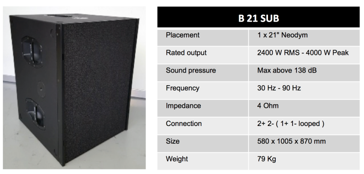  PL-Audio SUBWOOFER_PASSIVE_B21SUB