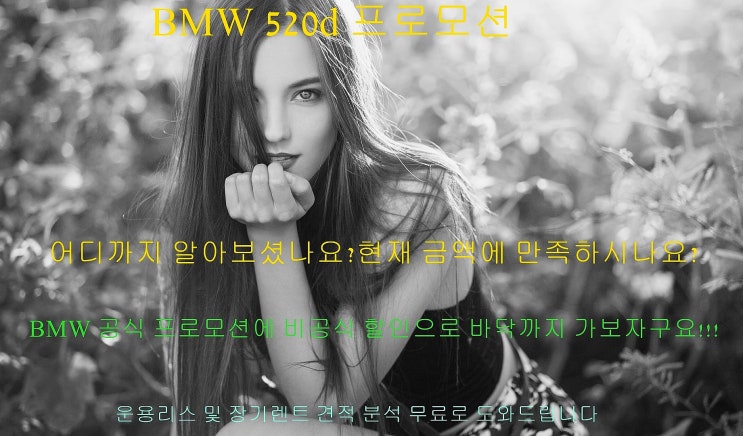  BMW520d 프로모션 끝장을 봐야죠