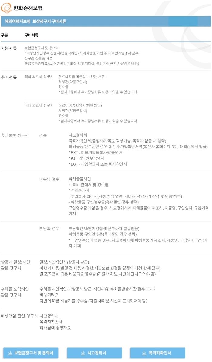  [마이뱅크 해외 여행자 보험] 한화손해보험 - 핸드폰 액정 파손 수리 보험 청구하기
