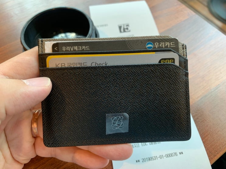 [2주년 기념일 선물]루이까또즈 카드지갑(SN1SD73BL). 남성 카드지갑 추천.