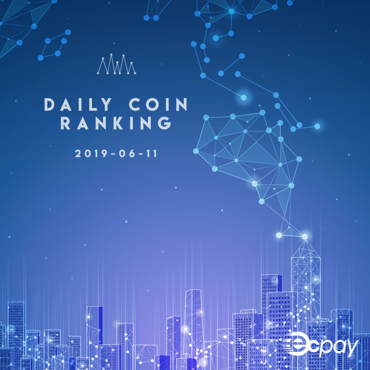  2019년 6월 11일 코인랭킹 (최대 상승 코인 & 최대 하락 코인)