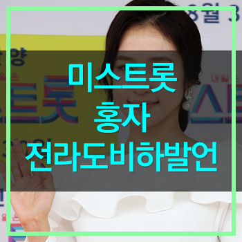  홍자 미스트롯 전라도 비하발언 뭇매! 겸손해져야