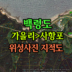  백령도>가을리>사항포 지역 위성사진 지적도 / 항공사진,구글,지적경계선 표시,경계측량,연속지적도,지도
